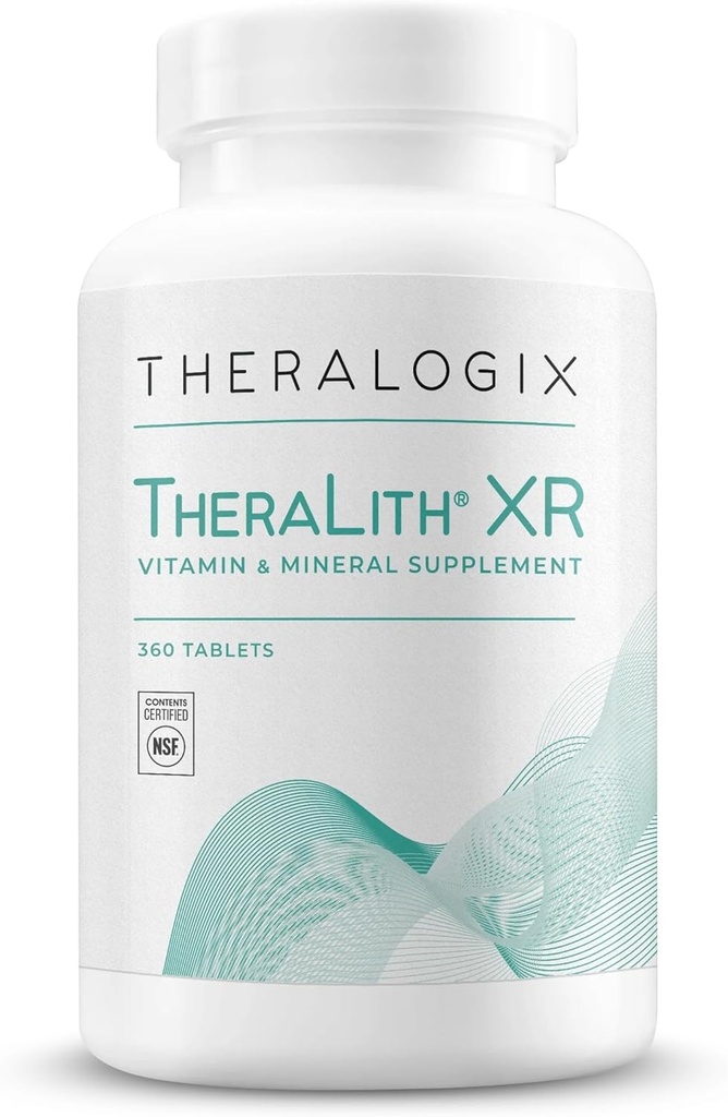 Theralogix TheraLith XR ויטמין & מינרלים תוסף - תומך ב- Urine כימיה & Calcium Oxalate רמות עם Magnesium, B6 & Potassium * - NSF מוסמך - 360 טבליות