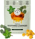 הטבעיות של Beekeeper Soothing Mint Eucalyptus Cough Drops, Immune תמיכה עם ויטמין D, Zinc ו Propolis, Cooling & גרון soothing Lozenges, 14 Ct