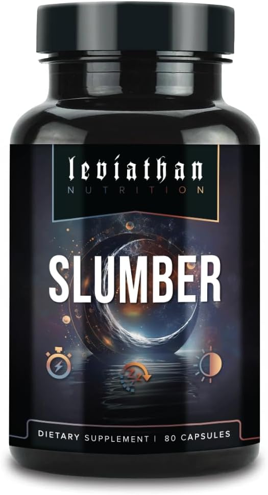 לויתן Slumber | Sleep Aid GABA תוספים ל- Deep and Calm Sleep with Melatonin, Magnesium, L-theanine, 5-HTP, Zinc, Magnolia, Valan Root for Sleep Pills for Adults Men and Women