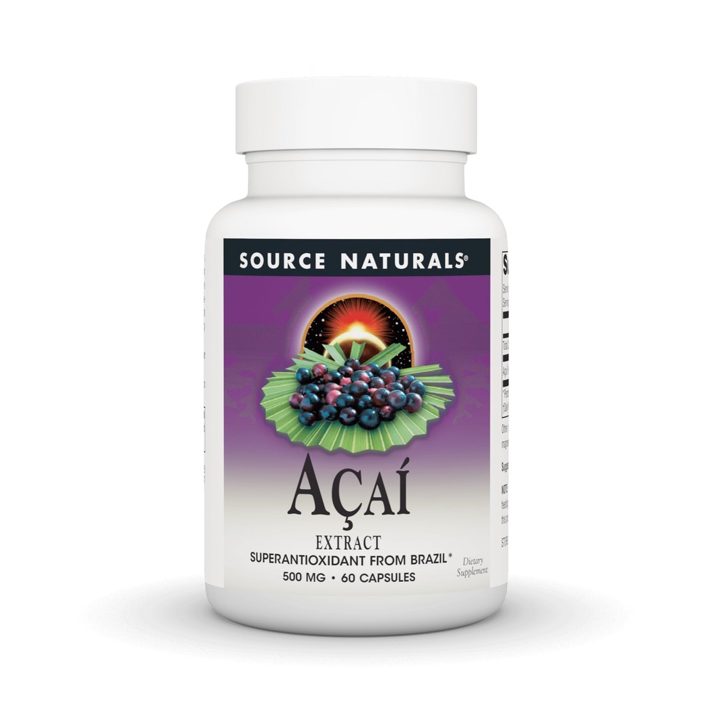 מקור Naturals Acai Extract, Superantioxidant מברזיל * 500 Mg - 60 קפסולות