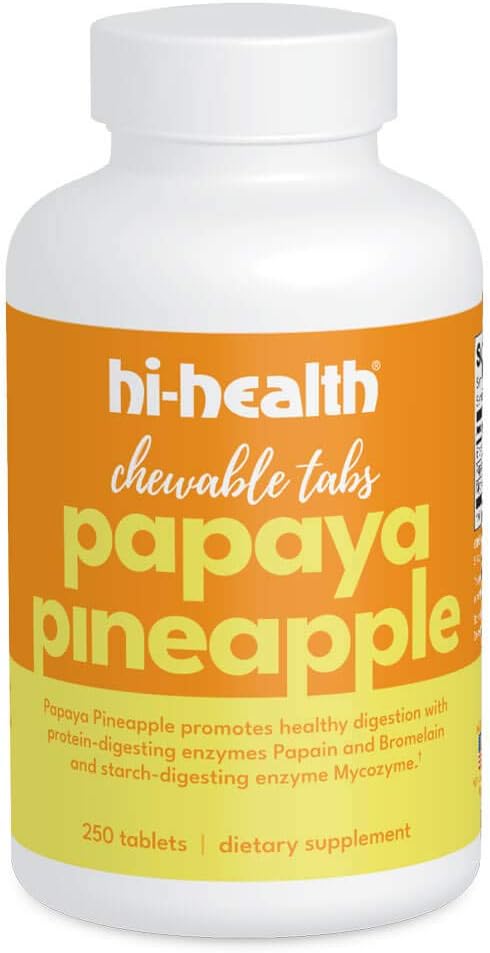 Hi-Health Papaya Pineapple Chewable Tabs (250 טבליות)