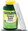 ג'ינג'ר Root 550 מ"ג, קפסולות צמחוניות - תוספי תזונה -100 הרוזן - (כולל מארגנת בונוס) 1 Pack