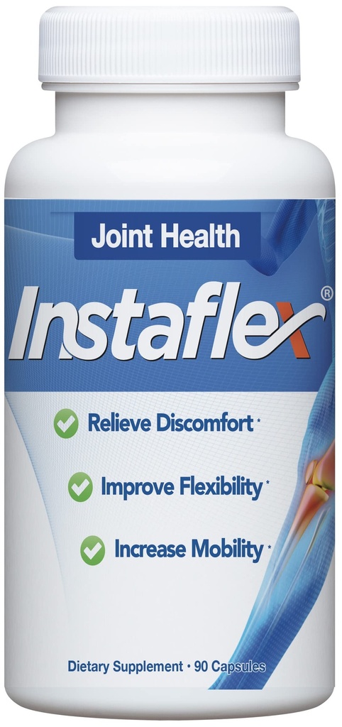 Instaflex Joint Support Supplement - Clinically Stud Joint Relief Band of Glucosamine, MSM, White Willow, Turmeric, ג'ינג'ר, קייאן, Hyaluronic Acid - 90 קפסולות