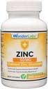 Wonder Laboratories Chelated Zinc Gluconate 50 מ"ג - תמיכה עור בריא, מערכת החיסון, גידול תאים ועוד - 200 טבליות Vegetarian
