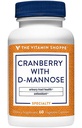 ויטמין Shoppe Cranberry עם D-Mannose, Urinary Tract & Bladder Health, Antioxidant עם 60 מ"ג ויטמין C עם Cranrich (Cranberry Concentrate) (60 קפסולות Veggie)