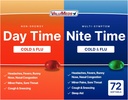 ValuMeds Cold & Flu Multi-Symptom הקלה עבור הקהילה, כאבי ראש, Sore גרון, Aches וכאבים, Fever | Acetaminophen (זמן ולילה, 72 ספיר)
