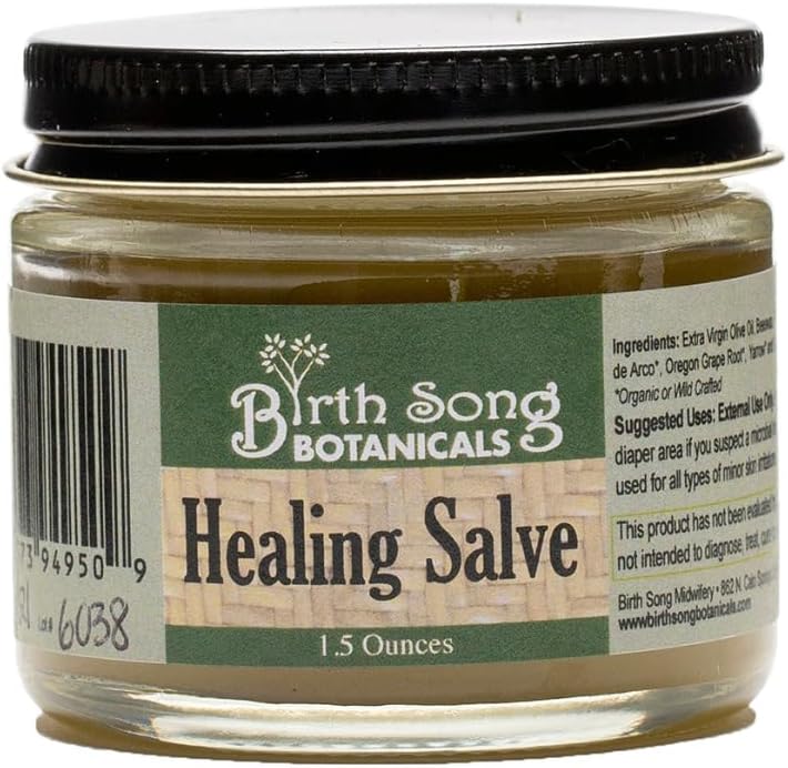 לידת סונג הבוטנים Herbal Healing Salve First Aid Ointment, Herbal Skin Irritations Salve, 1.5oz Jar
