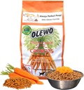 Olewo Original Carrots for Dogs - סיבים עבור פופ מושלם, כלבים מזון טופפרס עבור אוכלי פיקטי, עור טבעי & קואט תמיכה, Multivitamin, Probiotics for Digestive and Gut Health, 5.5 lbs