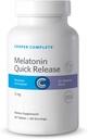 Cooper Complete - Quick Release Melatonin - 3 מ"ג Fast Disshoot Tablet, Sleep Support Supplement - 60 טבליות לבקבוק. חבילה של 2