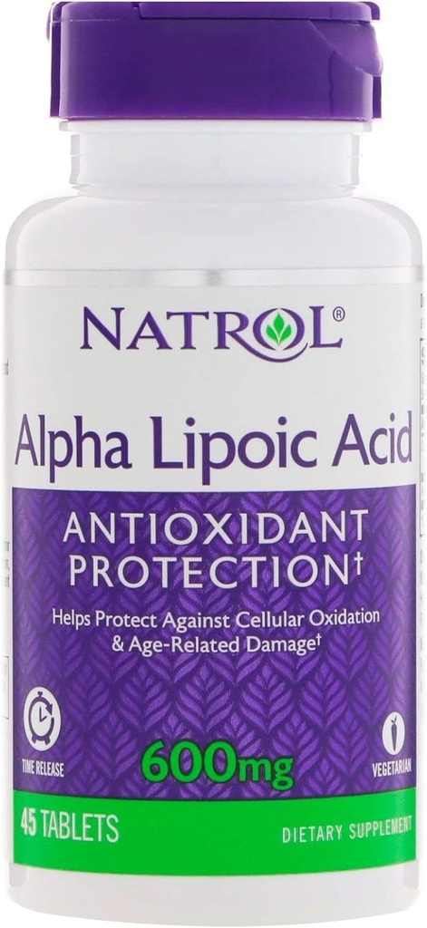 Natrol Alpha Lipoic Acid שחרור - 600 מ"ג - 45 טבליות