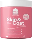 Open Farm Skin & Coat Chews, תוסף כלבים, ויטמינים לכלבים, תומך Soft ו Shiny Stick Using Traceable ו Vet-Approved Ingredients, 12.7 oz, 90 Count