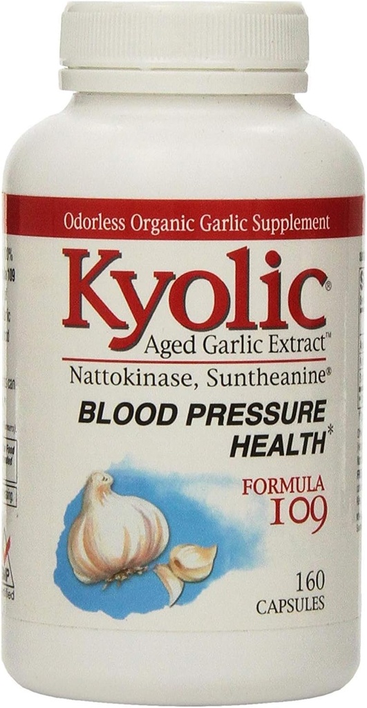 גיל Kyolic Garlic לחלץ לחץ דם פורמולה 109 - 160 קפסולות