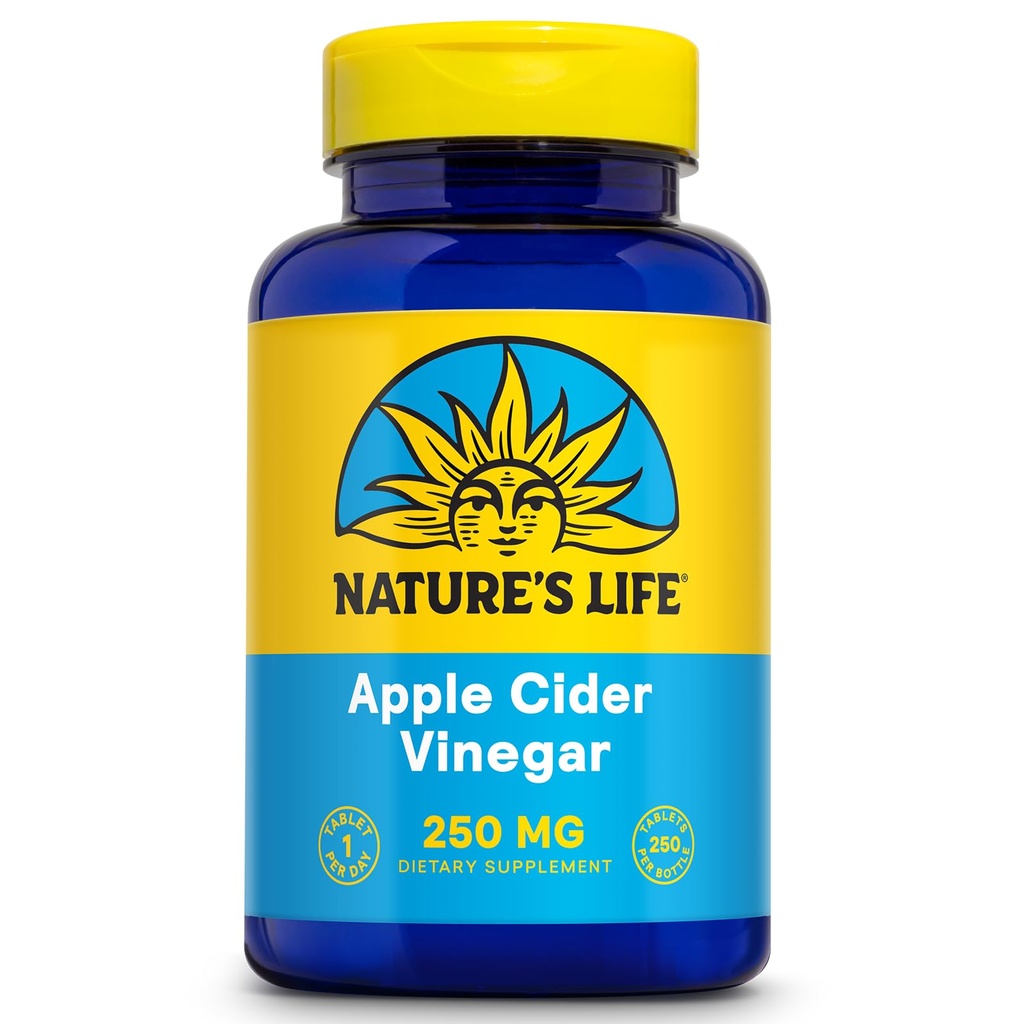 Life Apple Cider Vinegar 250 מ"ג עם 87 מ"ג Acetic Acid (250 VegCaps)