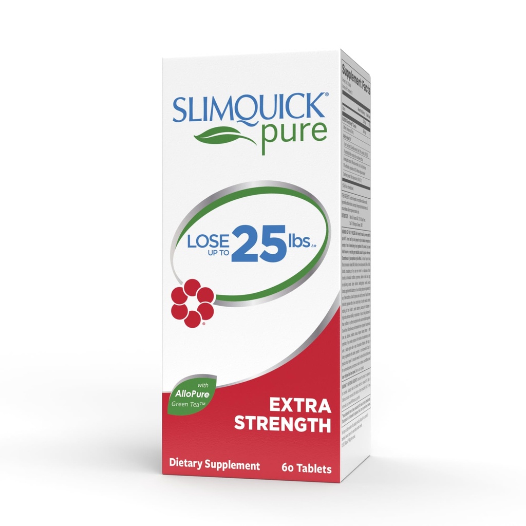 Slimquick Pure 3x תוספת גלולה עבור נשים, עוזר Achieve משקולות Goals, Helps Metabolism, לאבד עודף מים, לשמור מלא עבור Longer עם תמצית תה ירוק, עץ קסטיליה, שמן MCT - 60 ספירה