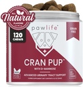 תוספי קריין לכלבים ; Urinary Tract & Bladder Support , D Mannose & Antioxidants for Support ; 120 Veterinarian פורמול צ'ws Soft Up to 4 Monteh Supply