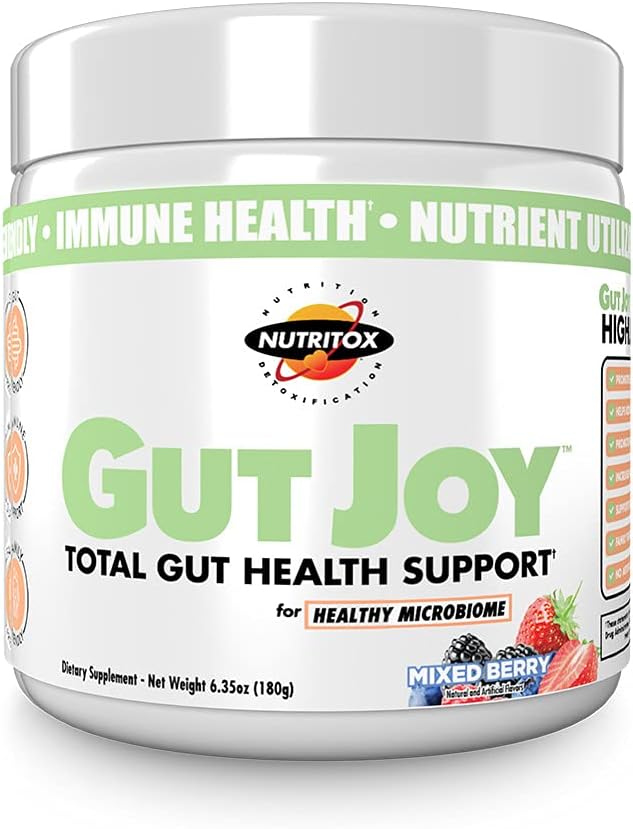 Got Joy - Total Gut Health Support תוספת אבקה לתמיכה בבריאות Gut, ו- Complete Wellness - ברי פלאמור, 30 משרתים