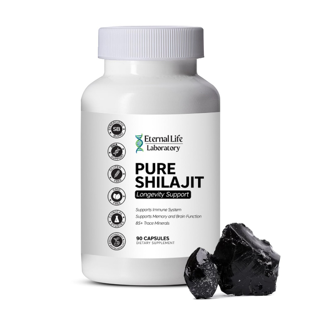 100% Pure Shilajit, אורגני ההימלאיה Shilajit עבור גברים ונשים, 85 + Trace מינרלים עשירים ב Fulvic Acid Shilajit תוסף עבור אנרגיה & Immune System 1000 מ"ג הרוזן 90 מ"ג