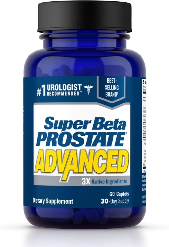 Super Beta Prostate מתקדם Prostate תוספת עבור גברים - להפחית את נסיעות האמבטיה, לקדם שינה, תמיכה בריאות וטרינרית & Bladder ריקה. Beta Sitosterol לא Saw Palmetto (60 קפסולות, 1-Bottle)