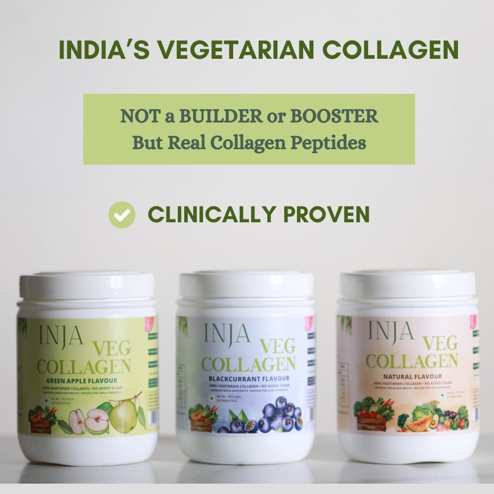 ב-JAHVeg Collagen תוספת לנשים, גברים, 100% קולג'ן צמחוני, רק אבקת Veg Collagen המקורית, לא תוספת סוכר, משפרת את העור ובריאות השיער, להפחית קו יפה ו-Wrinkles,