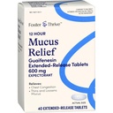 פוסטר & Thrive Chest Congestion Mucus Extended לשחרר, 600 מ"ג Guaifenesin Relieves Chest Congestion הנגרמת על ידי עודף Mucus, (Compare to Mucinex 12 Hour Extended Release), 40 טבליות