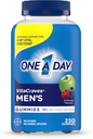 One A Day Men's Multivitamin Gummies, Multivitamin עבור גברים עם ויטמין A, C, D, E, Calcium & More כדי לתמוך בתפקוד שרירי בריא, חניכיים, הרוזן 230