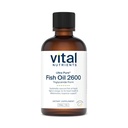 Vital Foodsents - Ultra Pure Fish שמן 2600 (Pharm כיתה) - שמן דגים נוזלי הים, תמיכה קרדיווסקולרית, לימון טבעי פלפור - 8 Fl Oz לכל בקבוק
