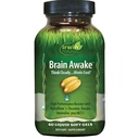 Irwin Naturals המוח מתעורר - 60 Softgels - ביצועים נפשיים משופרים, פוקוס מוגבר, קלרנס ו ריכוז - Nootropic Booster עם L-theanine, Bacopa, MCTs