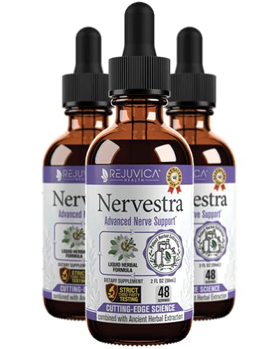 Nervestra Nerve Health Support - Fast-Absorbing Herbal Liquid Formula - Turmeric, White Willow Bark, B-Vitamins, Alpha Lipoic Acid, Acetyl-L-Carnitine ועוד יותר