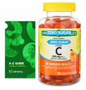 Zero Sugar ויטמין C Gummies Dietary Supplement, 250 מ"ג, 120 Ct Bundle עם ויטמינים ומינרלים בלעדיים - A to Z - Better Ligth &Spring Guide