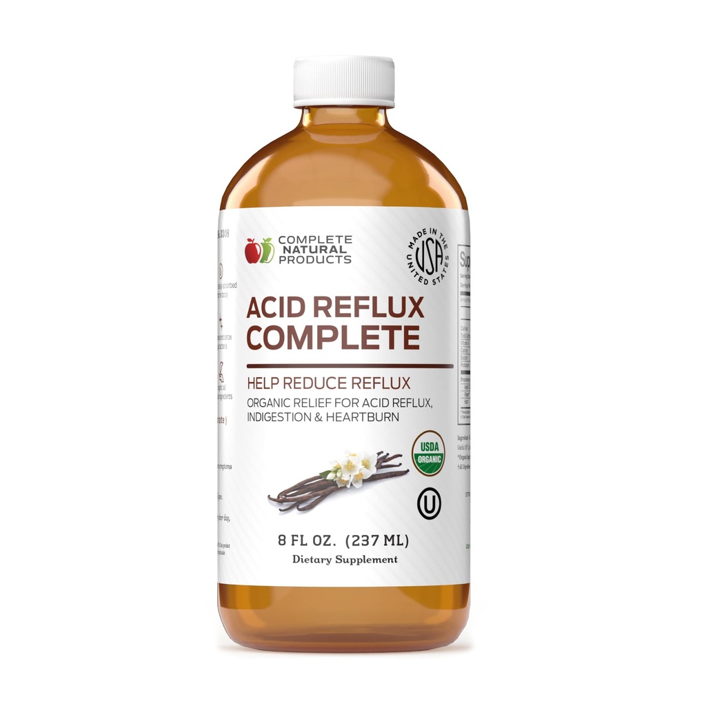 Acid Reflux Complete 8oz - Natural Organic Organic Liquid Heartburn, GERD ו Amish Reflux Relief Remedy & Medicine