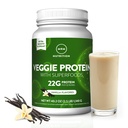 MRM Nutrition Veggie חלבון עם Superfoods | Vanilla Flavored | 22 גרם חלבון שלם | מעל 8.8g Essential Amino חומצות; 13 מזונות על-טבעיים | עם אומגה 3s אומגה 6s | Keto Friendly | 15 משרתים