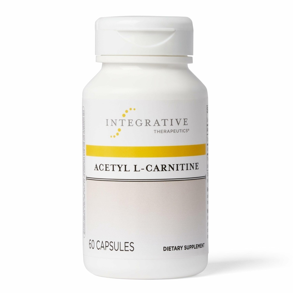 Integrative Therapeutics Acetyl L-Carnitine - תומך בייצור אנרגיה סלולרית בריאות* - תמיכה בתפקוד תאים עצבי* - טבעוני, Gluten-Free & Milk-Free - 60 קפסולות (30 משרתים)