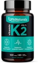 PhiNaturals ויטמין K2 Mk7 100 mcg טבעוני 60 קפסולות בריאות העצם הלב Cardiovascular Arteries - VIT k-2 MK 7 100mcg תוספת של Nattoto