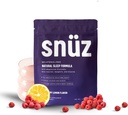 Snüz Natural Sleep Support תוסף עם Magnesium Glycinate, Myo-Inositol, Apigenin & Glycine, Melatonin חינם, Sleep Aid for Adults, Non GMO, Gluten Free, טבעוני, Raspberry Lemon Flavor, 30 Svgs