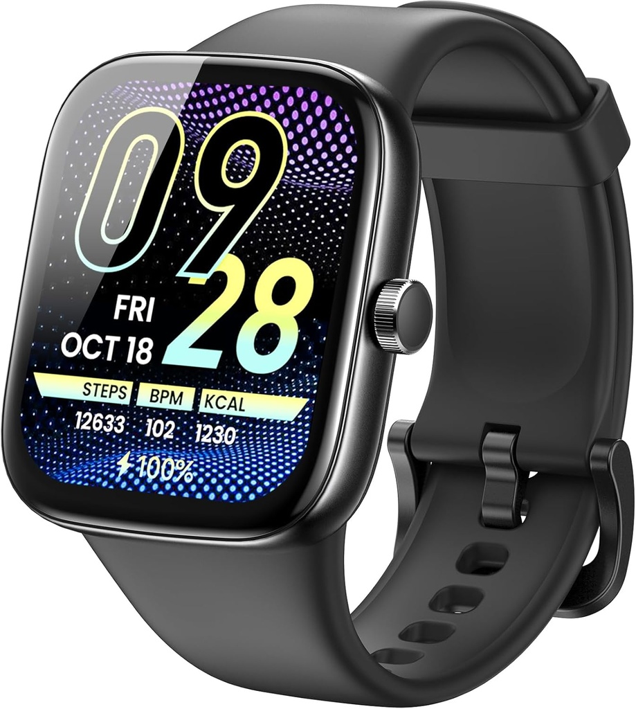 ToZO AMOLED S7 Smart Watch Bluetooth Call 1.85 Inch Ultra HD מסך, הודעות דיאלים דינמיות לדחוף 100+ מצבי ספורט, Detect Human Health Sleep Monitor עם High Battery Life, Touch Function