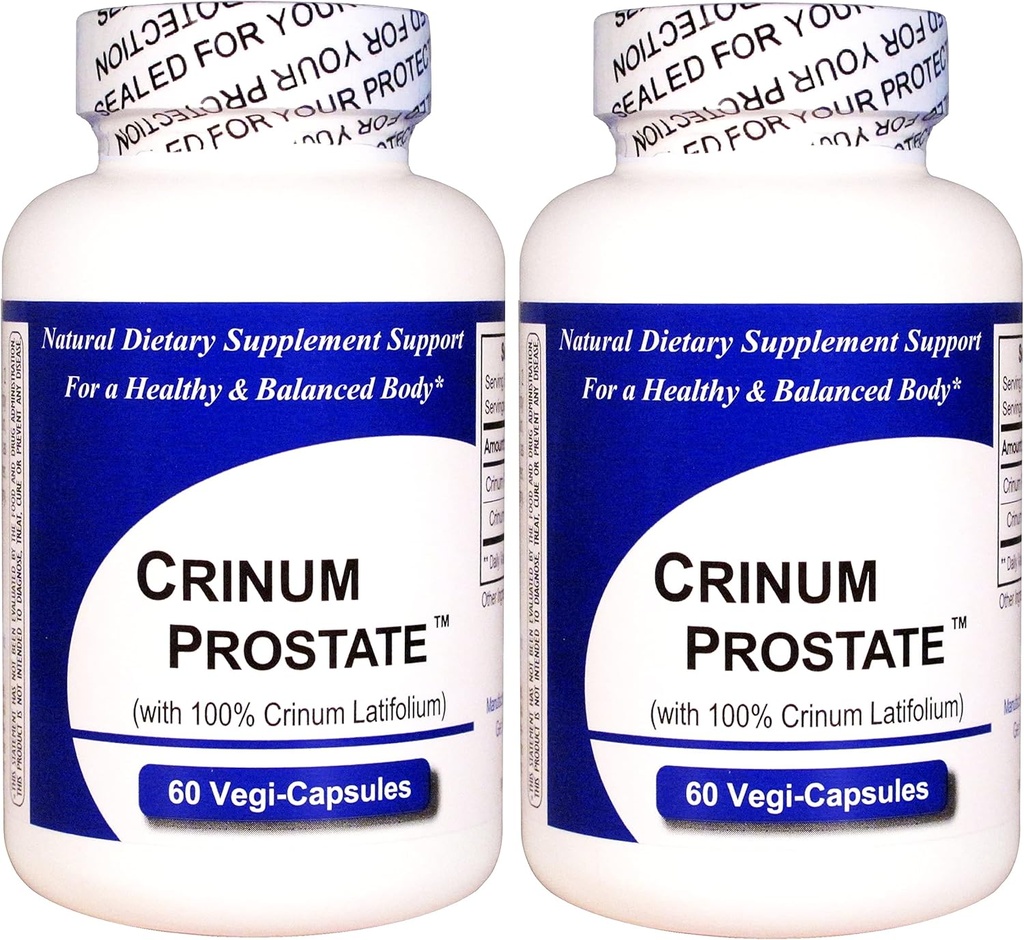 Crinum Prostate 2Pack (120 Total קפסולות) 100% מרוכז וייטנאמית קריnum Latifolium, מכיל no Synthetic Fillers כגון Silicon Dioxide, Talc, Magnesium Sterate וכו '.