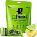 Braven Bar Lemon Lime Energy Bars (1.59 oz, Pack של 10) - אנרגיה צ'יפס עם חלבון 5g - על-ה-Go Energy חטיפים עבור ריצה, Hiking, וספורט - גלטן חינם חטיפים עבור אנרגיה סוסטידית Boost