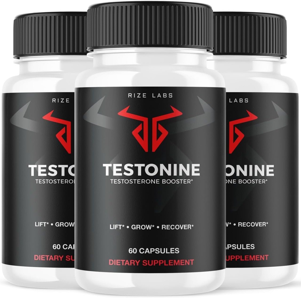 בדיקות מעבדה (3 Pack) Testonine זכר תוספת, קפסולות Testonine לגברים, Testonine מקסימום כוח פורמולה, Testonine All-Natural Pill forשרירים Power, Testonine ביקורות (180 קפסולות)