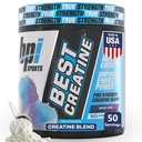 BPI Sports Best Creatine - אבקת Monohydrate עבור גברים ונשים, מלח ההימלאיה - כוח, משאבה, אנדורנס, צמיחה שרירים, הגדרות שרירים - No Bloat - Snow Cone - 50 מנות - 10.58 Oz Oz