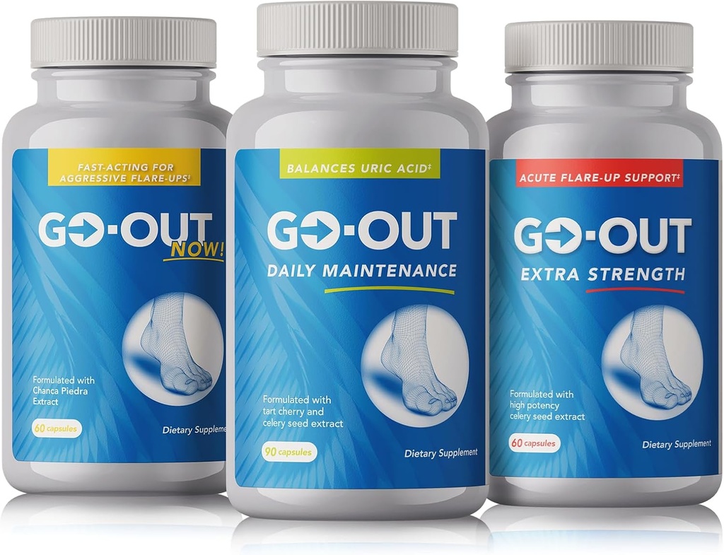 GO-Out Bundle - פתרון ניהול מקיף Uric Acid עם תחזוקה יומית, כוח נוסף ועכשיו!