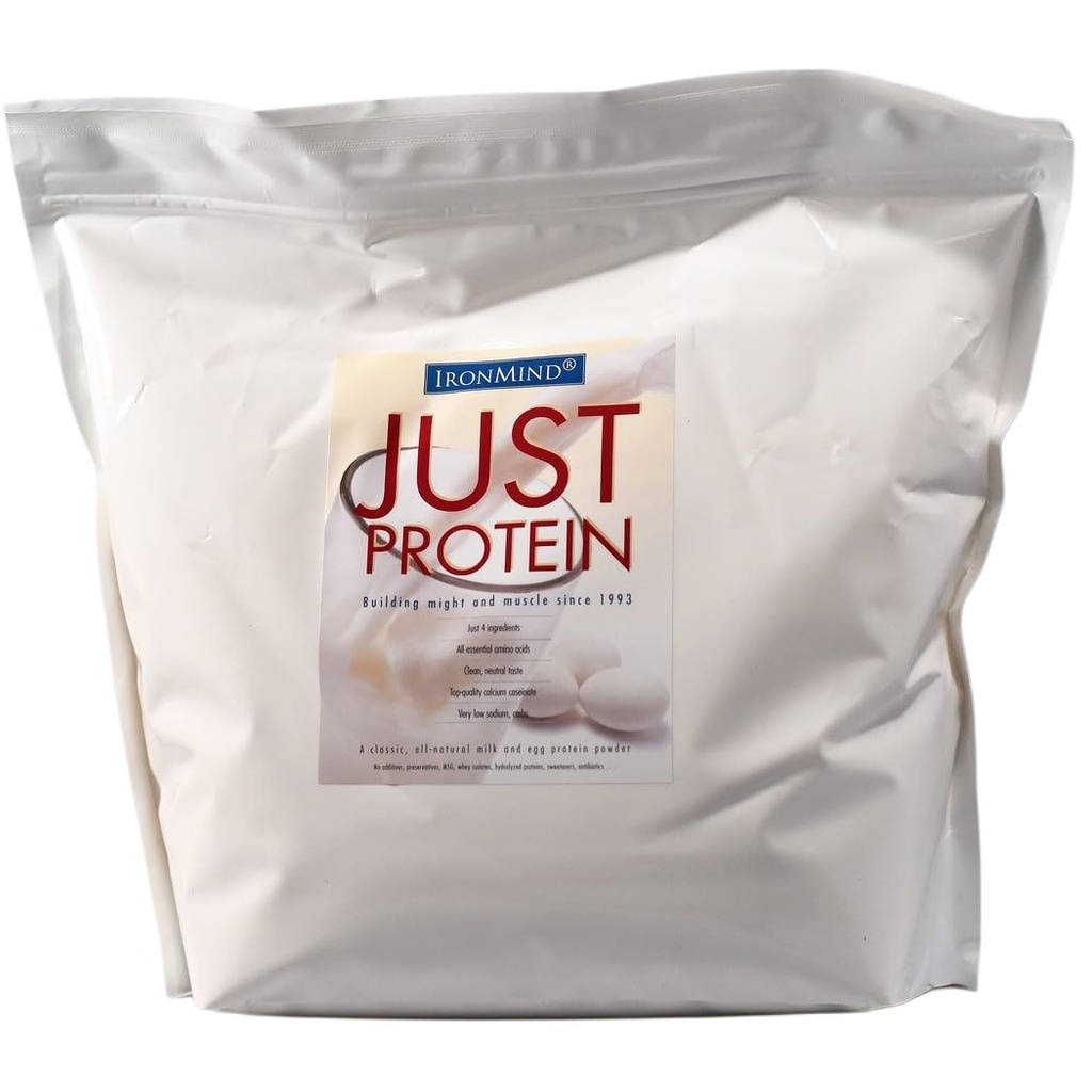 IronMind Just Protein - 5 פאונד חלב קלאסי אבקת תוספת ביצים, וניל, non-GMO, No Additives - 18g חלבונים, 80 משרתים