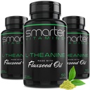 (3 Pack) Smarter L-theanine 250 מ"ג תוספת של שמן Non-GMO Flaxseed, 150 סליגל נוזלי