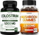 DORADO NUTRITION Colostrum תוסף 1000mg Per Serve ו Mushroommies (120 Count) תוסף Mushroom