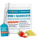 Twig & Leaf MSM Quercetin תוספת עם ויטמין C & Zinc (Strawberry בננות) - MSM אבקת תוספת לבריאות הנשימה - הגנה טבעית עבור אתגרים עונתיים - 4.76 oz