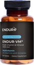 Endur-VM Multivitamin & מינרלים (עם Iron), Daily Multivitamin with Vital מינרלים, ויטמין B, ויטמין D & Folic Acid, Gluten Free, 150 טבליות