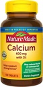 הטבע עשה Calcium 600 מ"ג עם ויטמין D3, תוספת תזונתית לתמיכה העצם, 120 טבליות (Pack of 3)