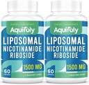 Liposomal Nicotinamide Riboside תוסף 2000 מ"ג עם TMG ו Pterostilbene עבור Absorption מקסימלית, עליונות NAD, Boosting NAD+, אנרגיה סלולרית והגנה על גיל, 120 Softgels