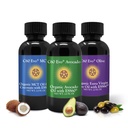 C60 Evo All-Natural Edible Oils, Mini Oil Sampler Set with Pure C60 ESS60, Immune Support and Joint Support with Olive Oil, Avocado Oil & MCT קוקוס שמן, סט של 3, 2 oz