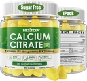 Calcium Citrate Gummies 1200 מ"ג עם ויטמין D3 K2, תוספי CAwable Calcium עבור נשים וגברים, תמיכה בפוטנטיות גבוהה B0ne, Te *th, כוח ובריאות החיסון, מנגו פלפור, non-GMO, סוכר חינם, 60 Cts