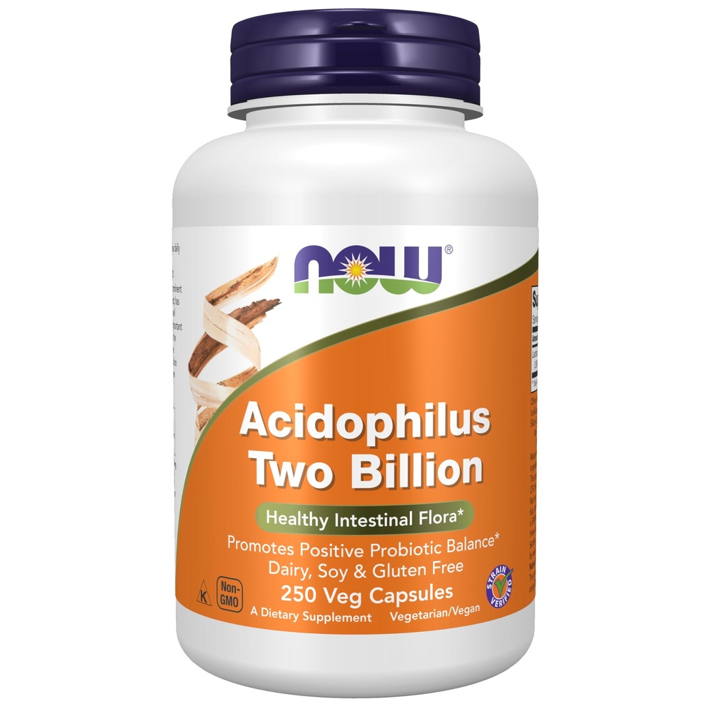תוספי מזון עכשיו, Acidophilus, 2 מיליארד, Strain מאומת, בריא Intestinal פלורה *, 250 ואג קפסולות